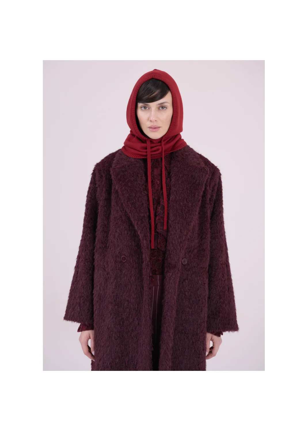 Balaclava HEATHER burgundy - 163477
