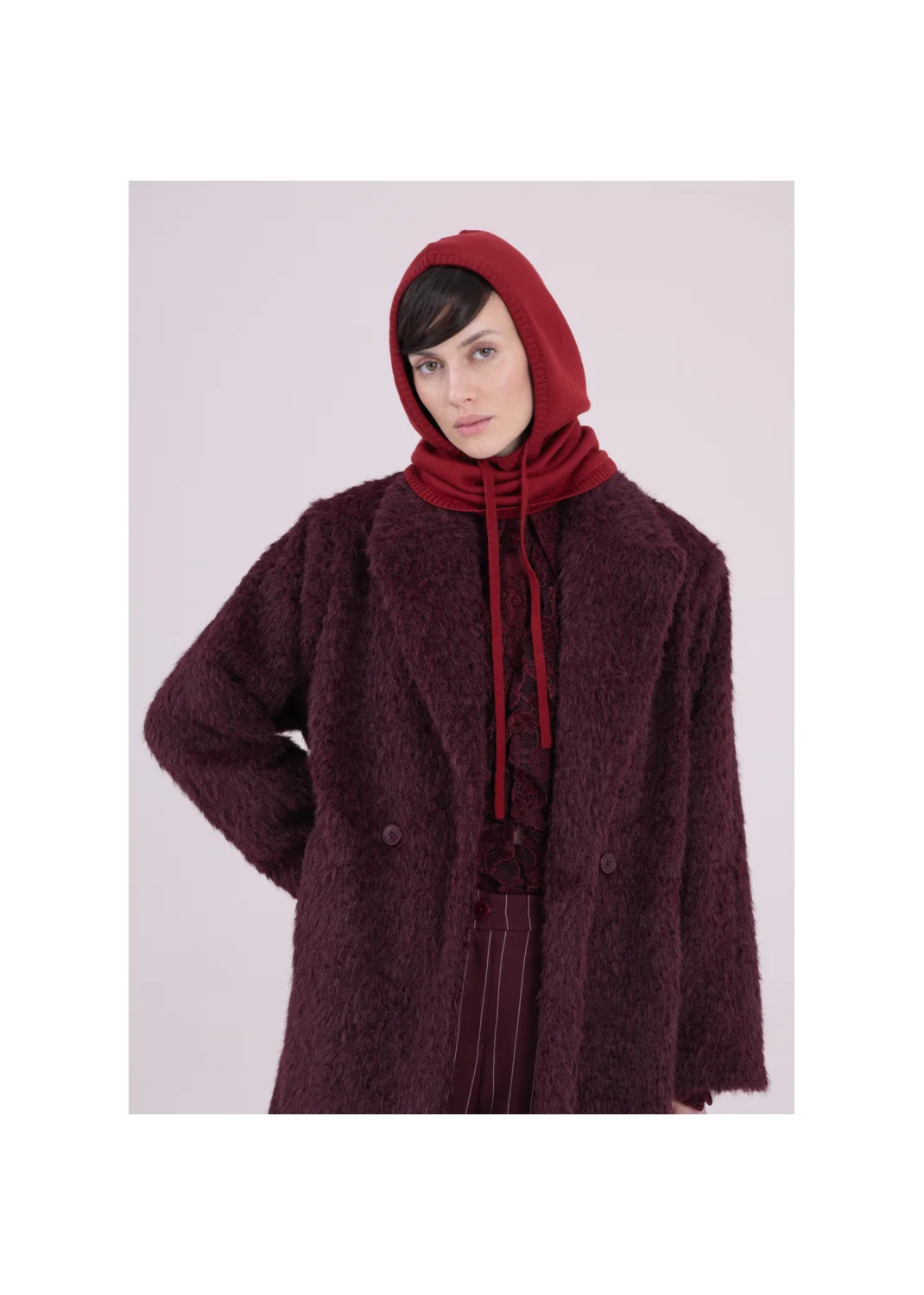 Balaclava HEATHER burgundy - 163478