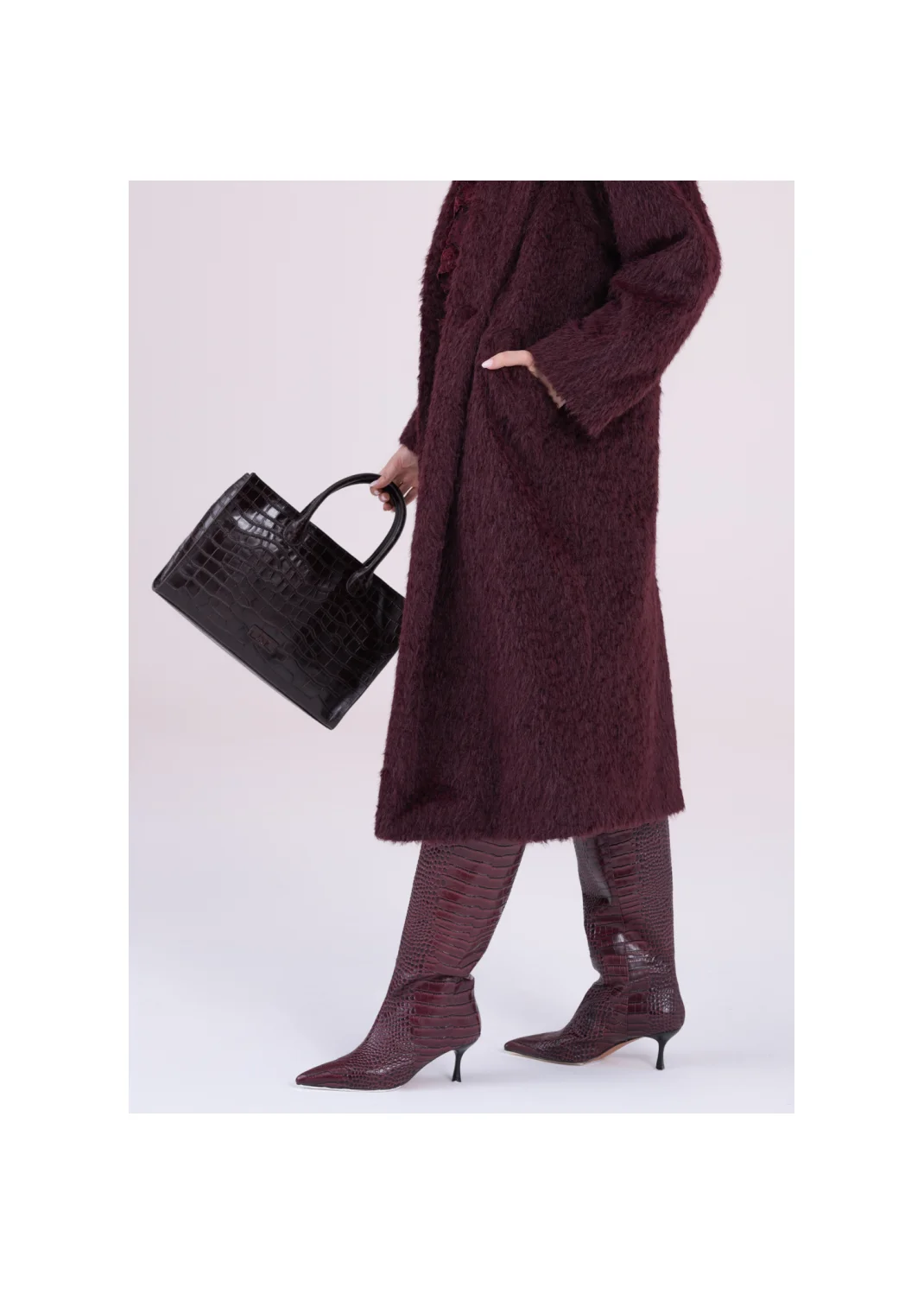 Coat NIKOLETTA burgundy - 163461