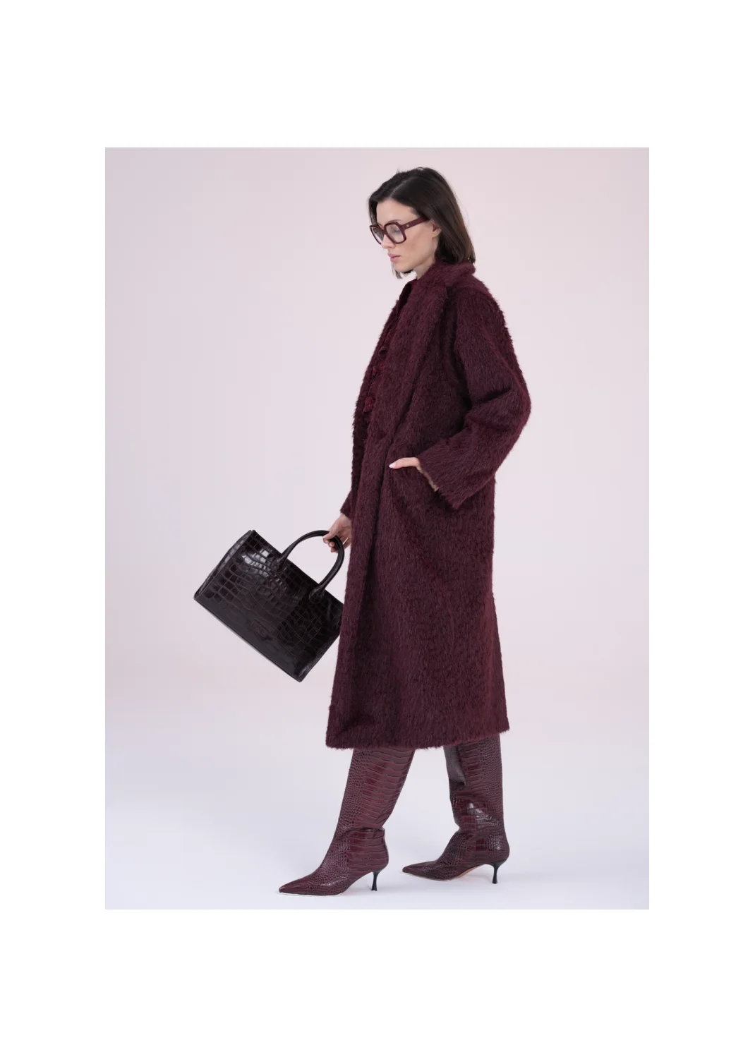 Coat NIKOLETTA burgundy - 163462