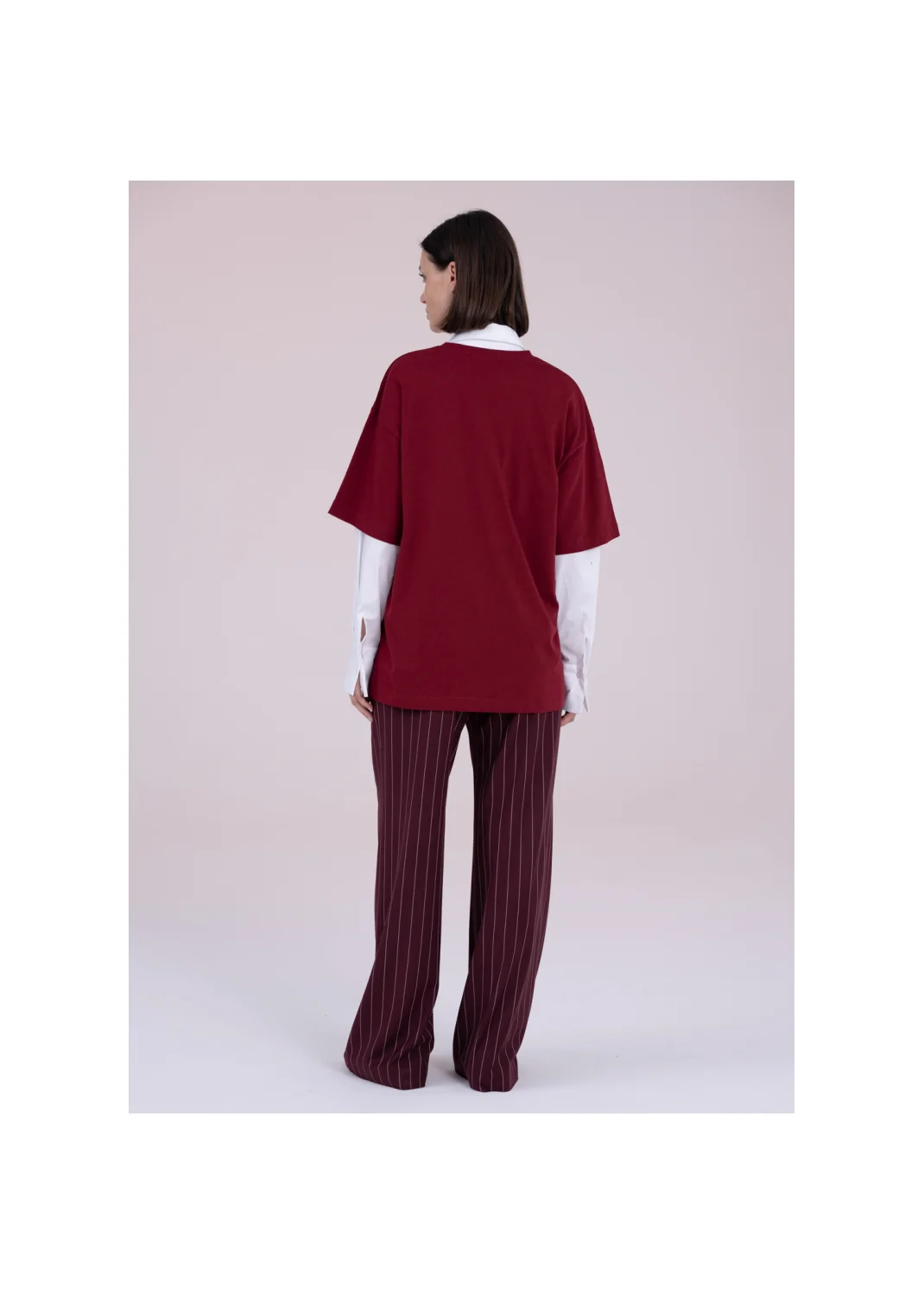 T-shirt MOSS burgundy - 164362