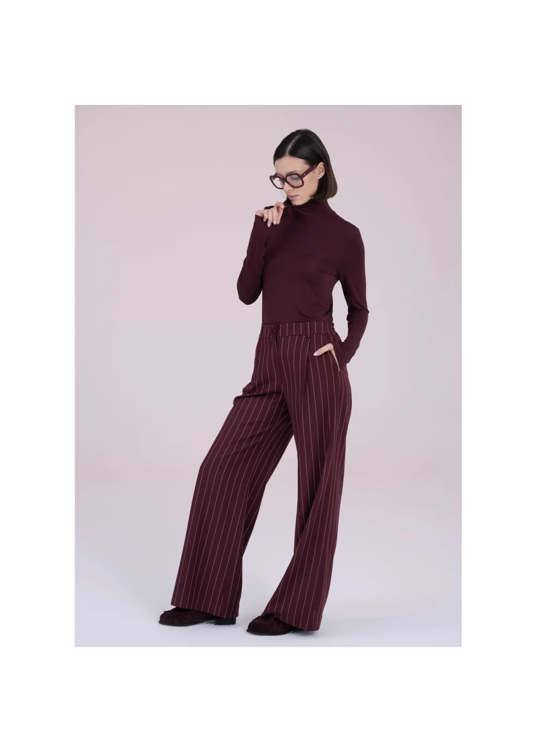 Turtleneck OLEA burgundy - 164397