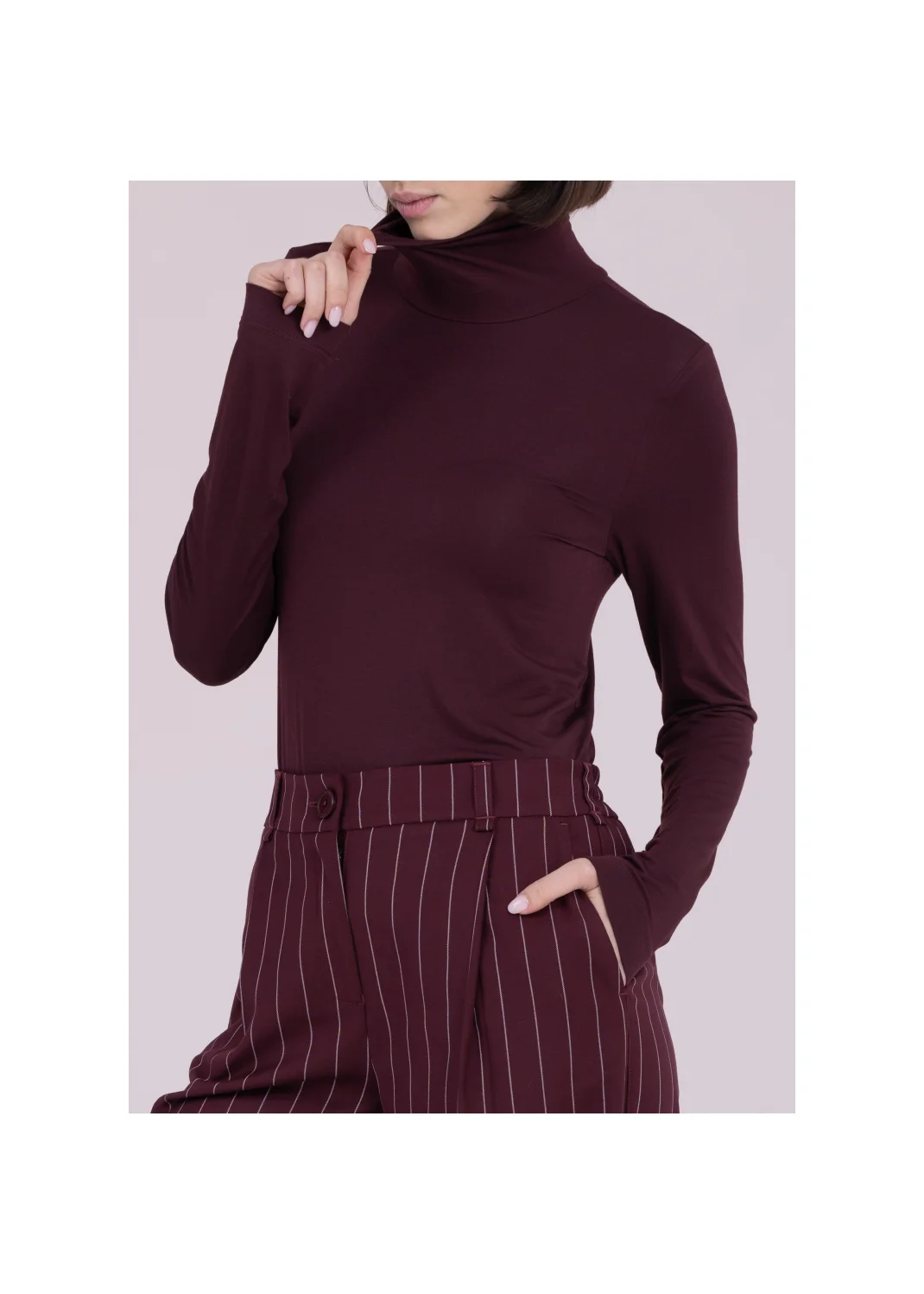 Turtleneck OLEA burgundy - 164398