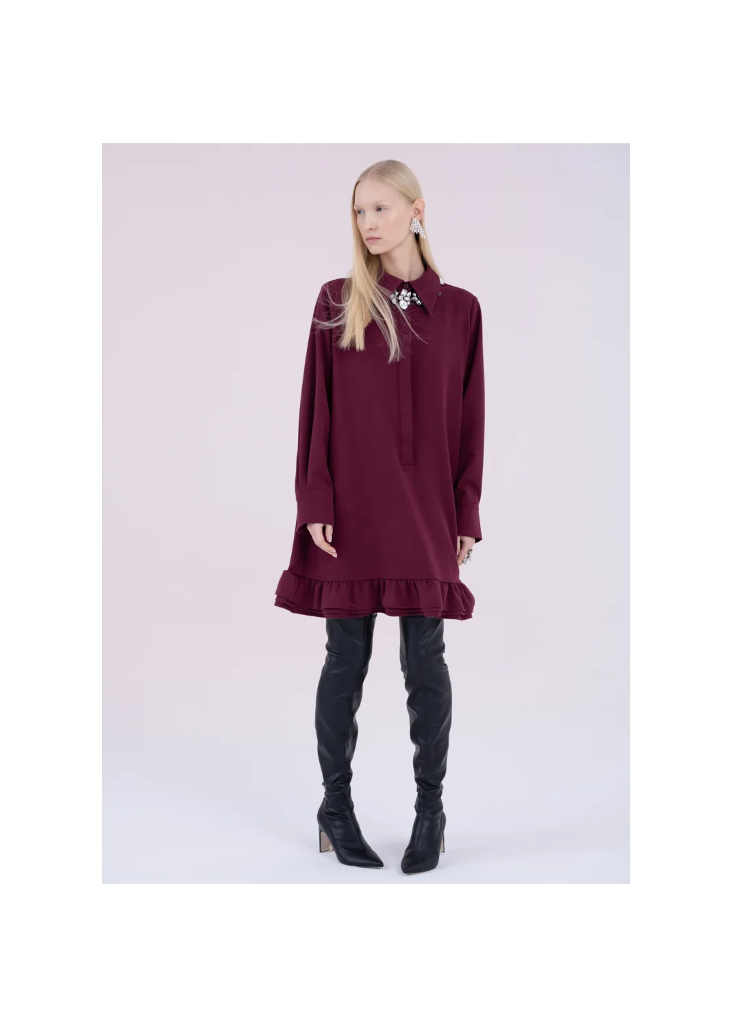 Dress PRIMMA burgundy - 168252