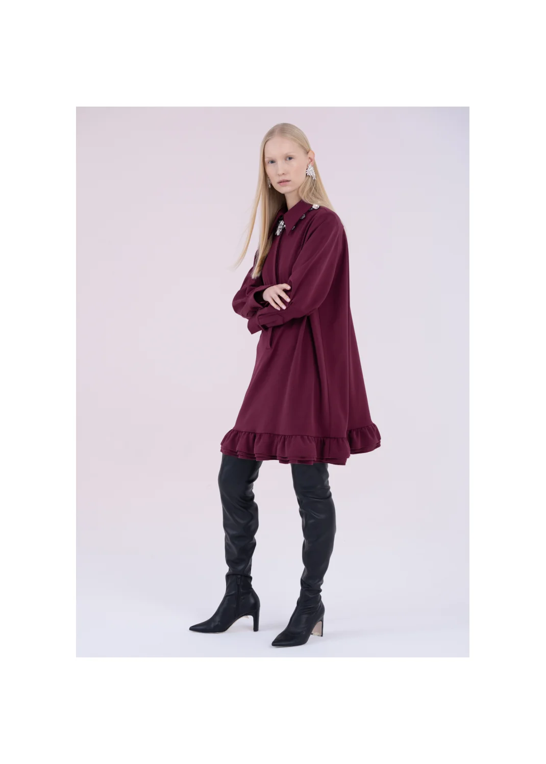 Dress PRIMMA burgundy - 168253