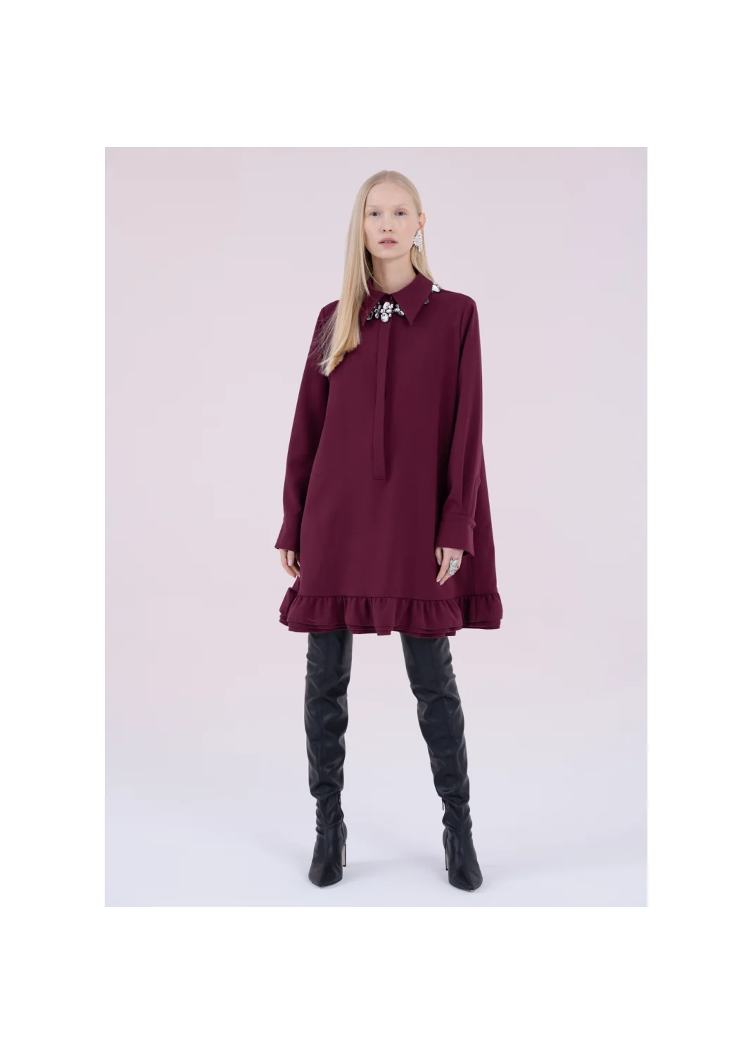 Dress PRIMMA burgundy - 168254