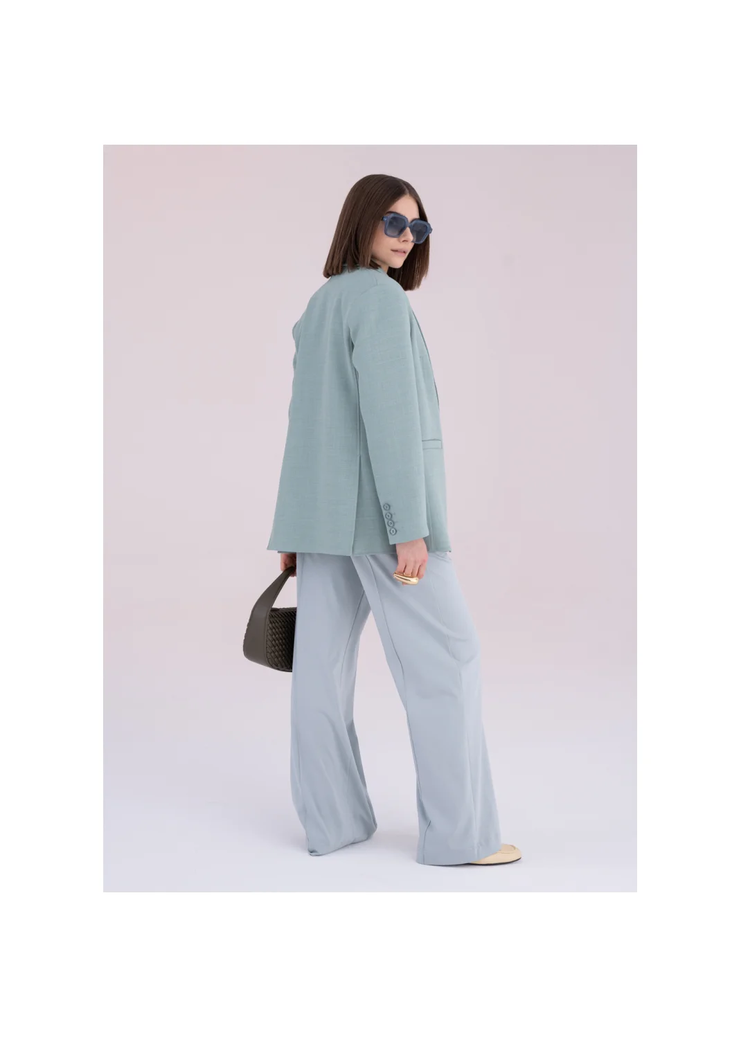 PLAID jacket sage - 180510