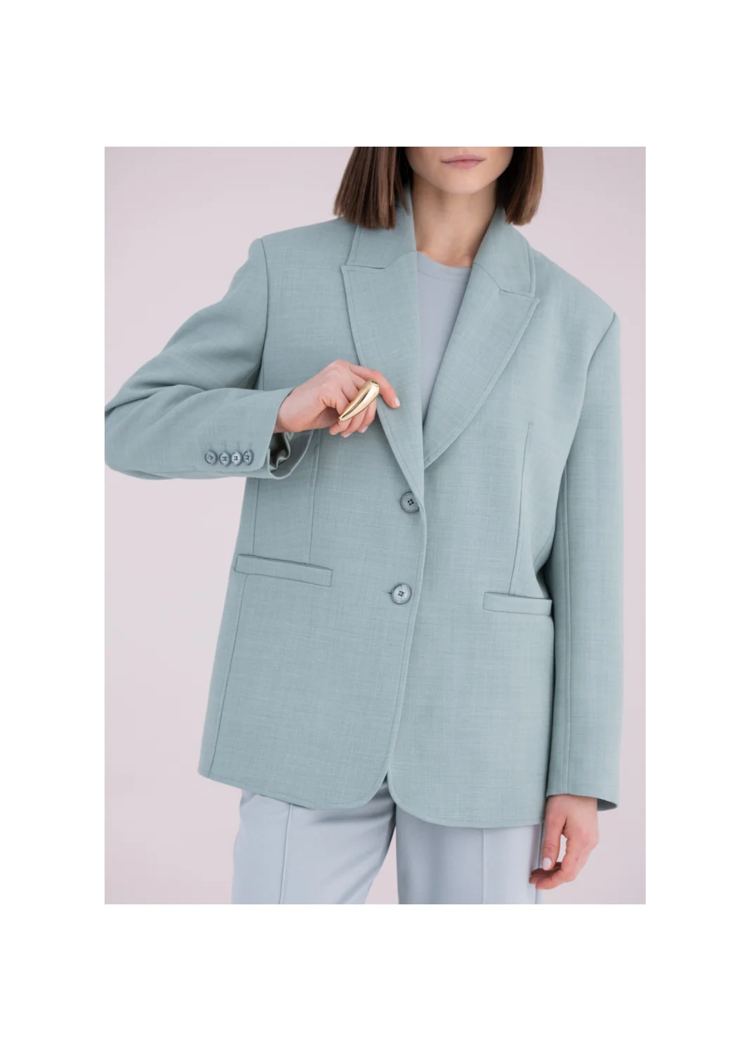 PLAID jacket sage - 180513