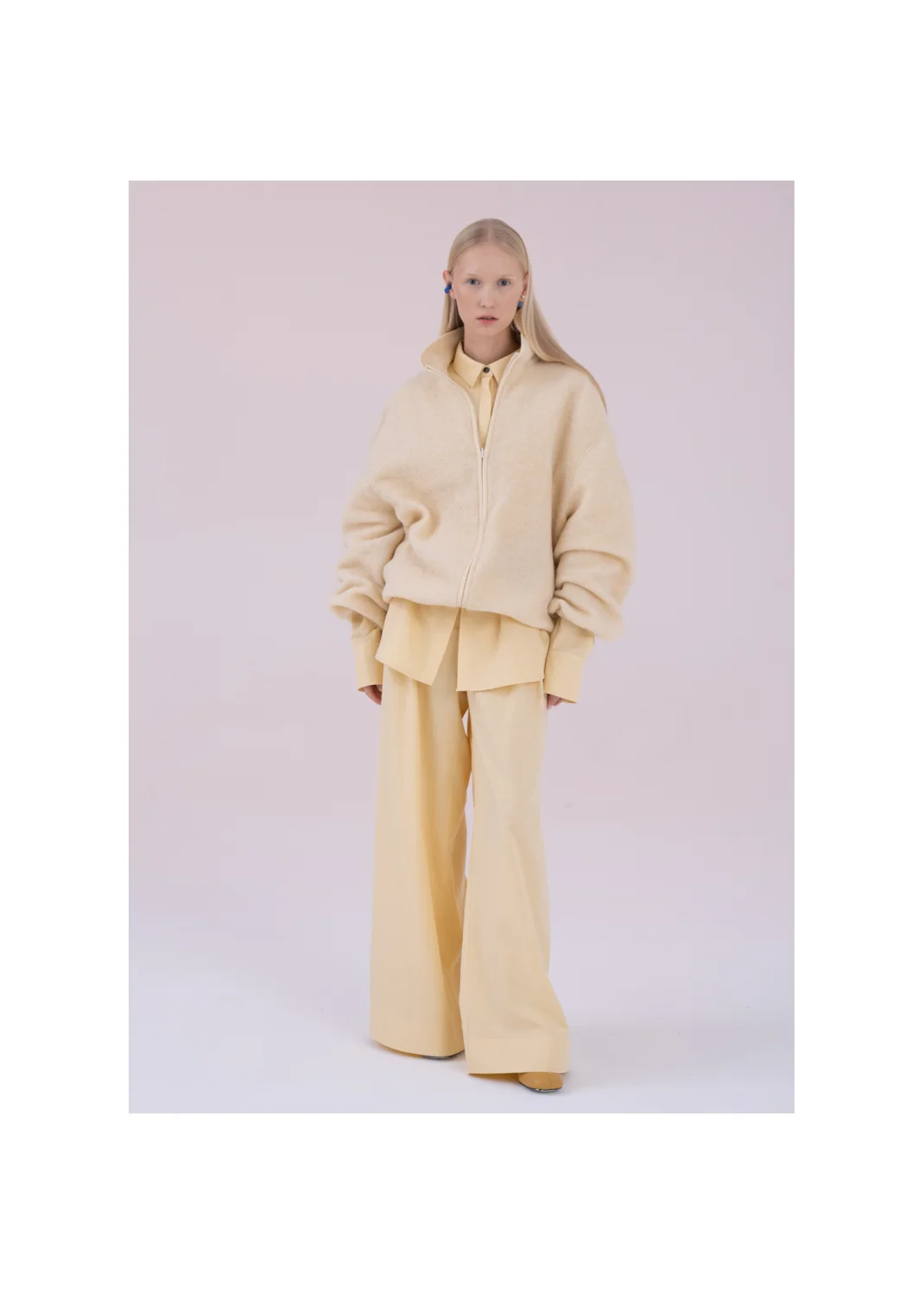 JADE fleece sweatshirt ecru  - 176835