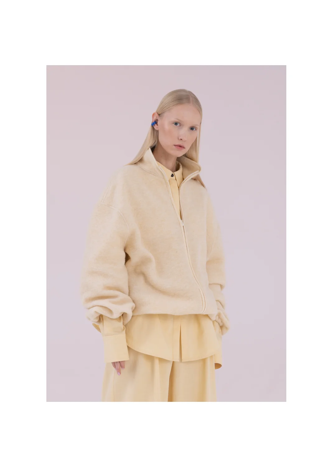 JADE fleece sweatshirt ecru  - 176836