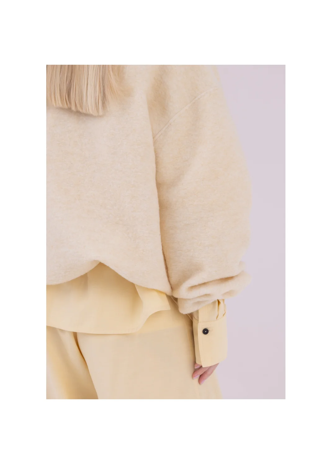 JADE fleece sweatshirt ecru  - 176837