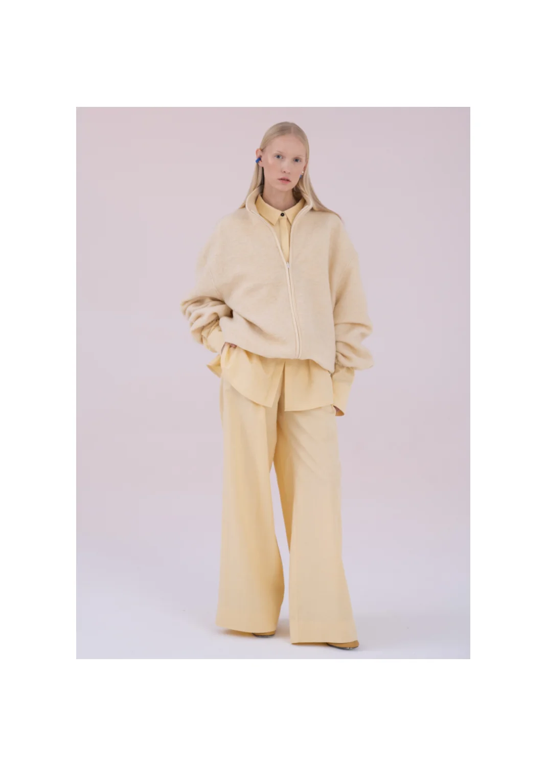 JADE fleece sweatshirt ecru  - 176833