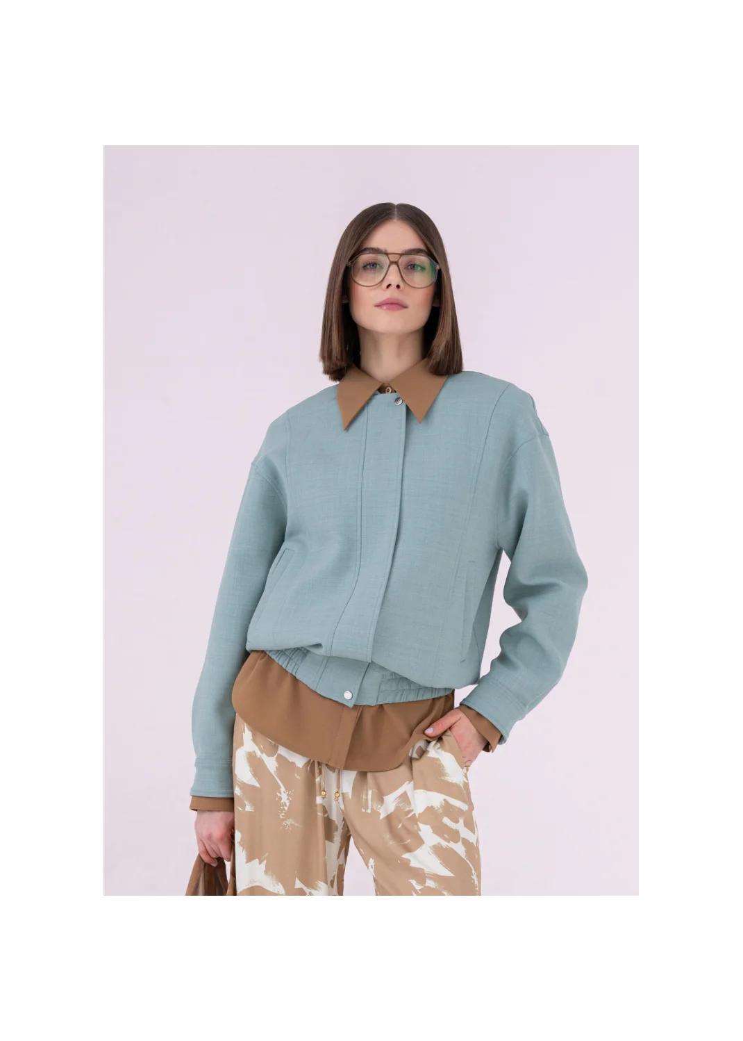 VIVID sage bomber jacket - 185485