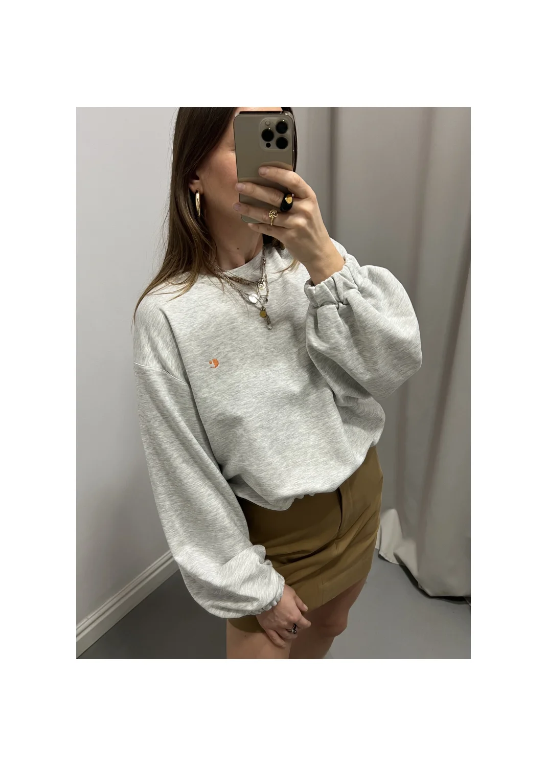 PEARL sweatshirt gray - 186918