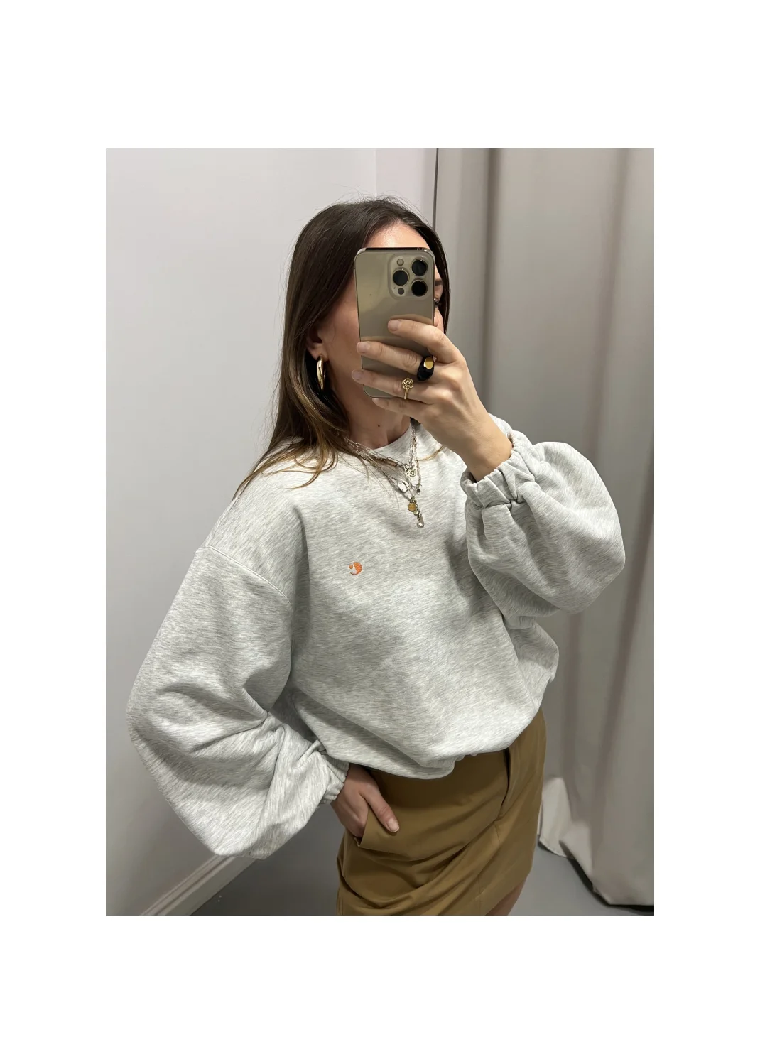 PEARL sweatshirt gray - 186919