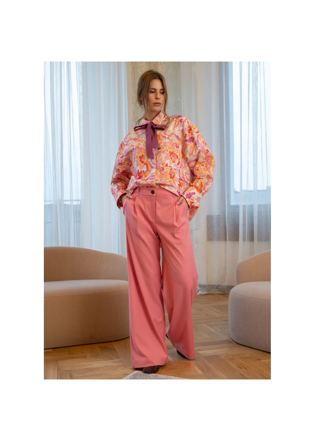 OLDROSE watermelon trousers - 188231