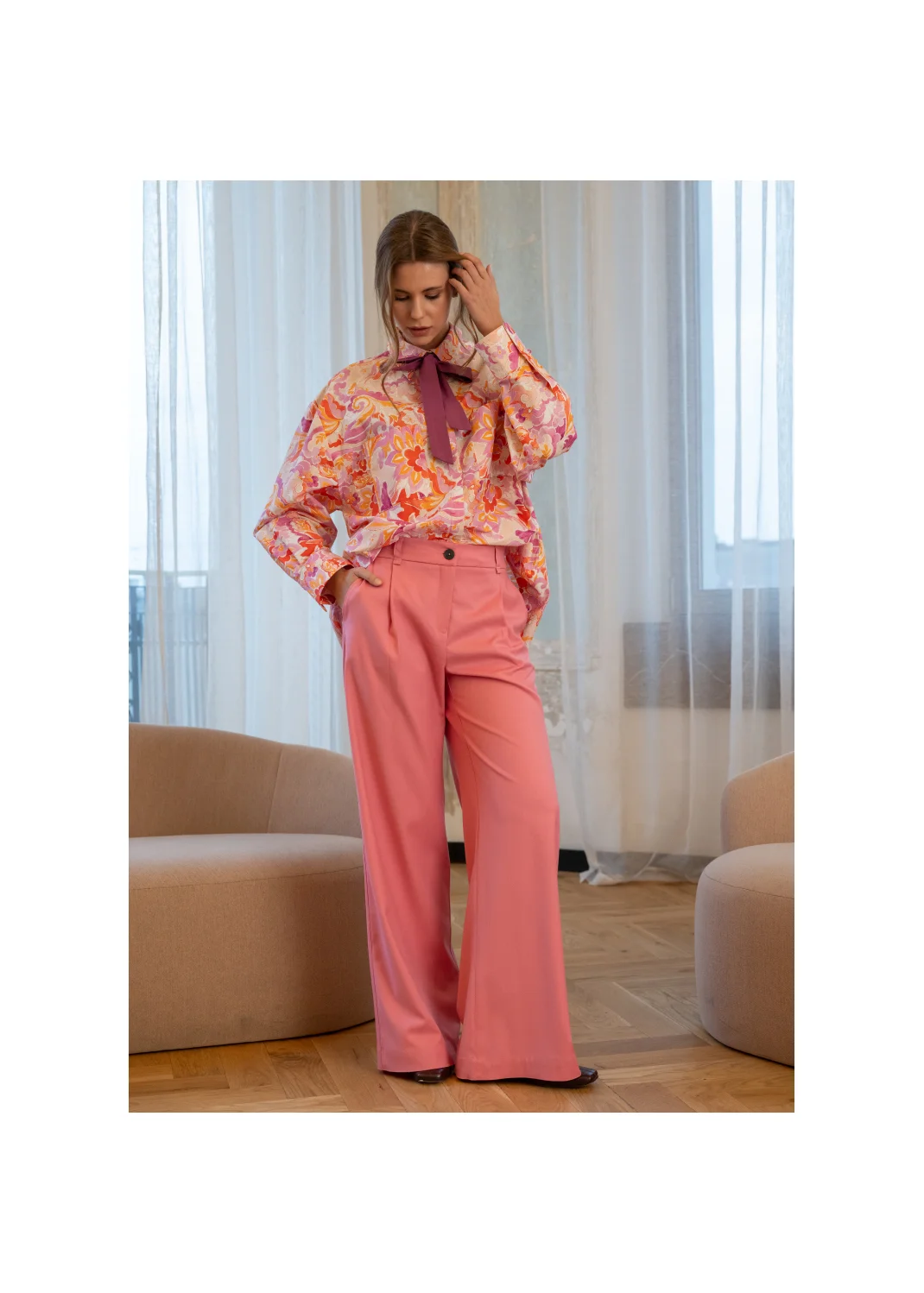 OLDROSE watermelon trousers - 188232