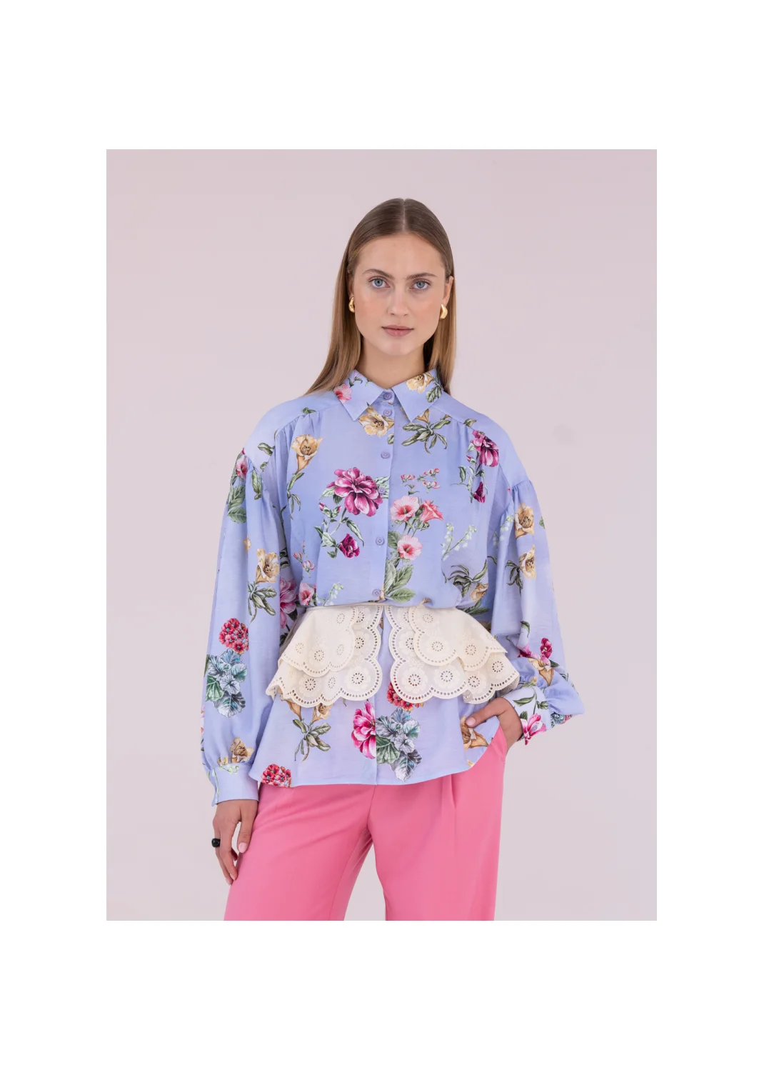 PIRYT shirt with flowers - 188976