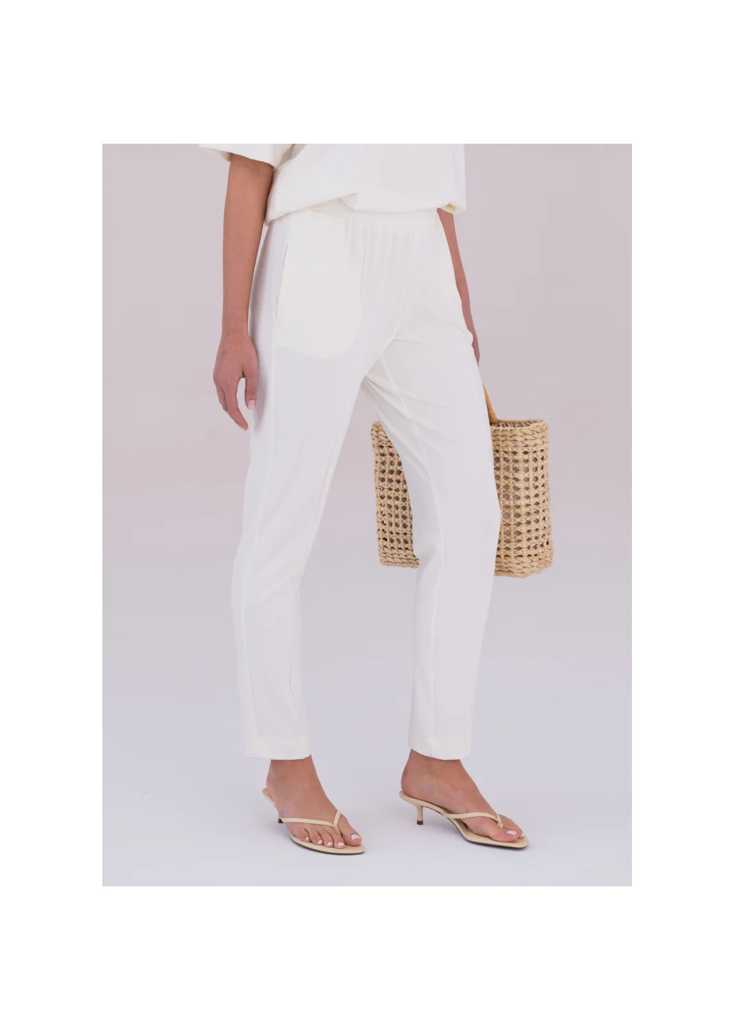 RUBY ecru trousers - 189051