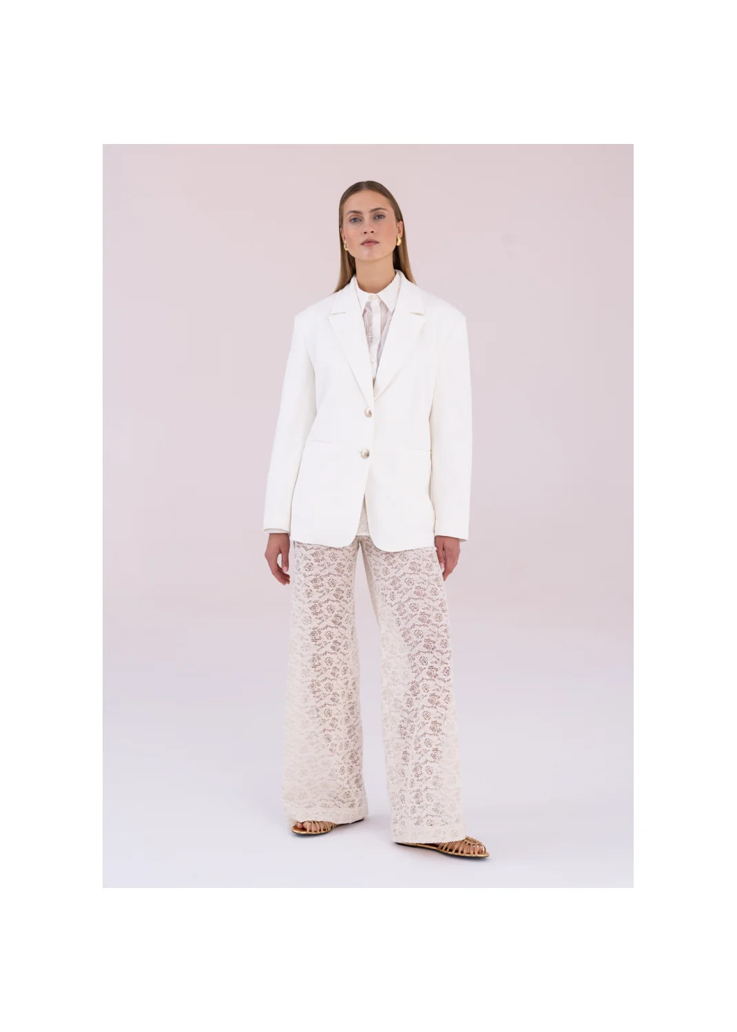  PLAID ecru jacket - 189016