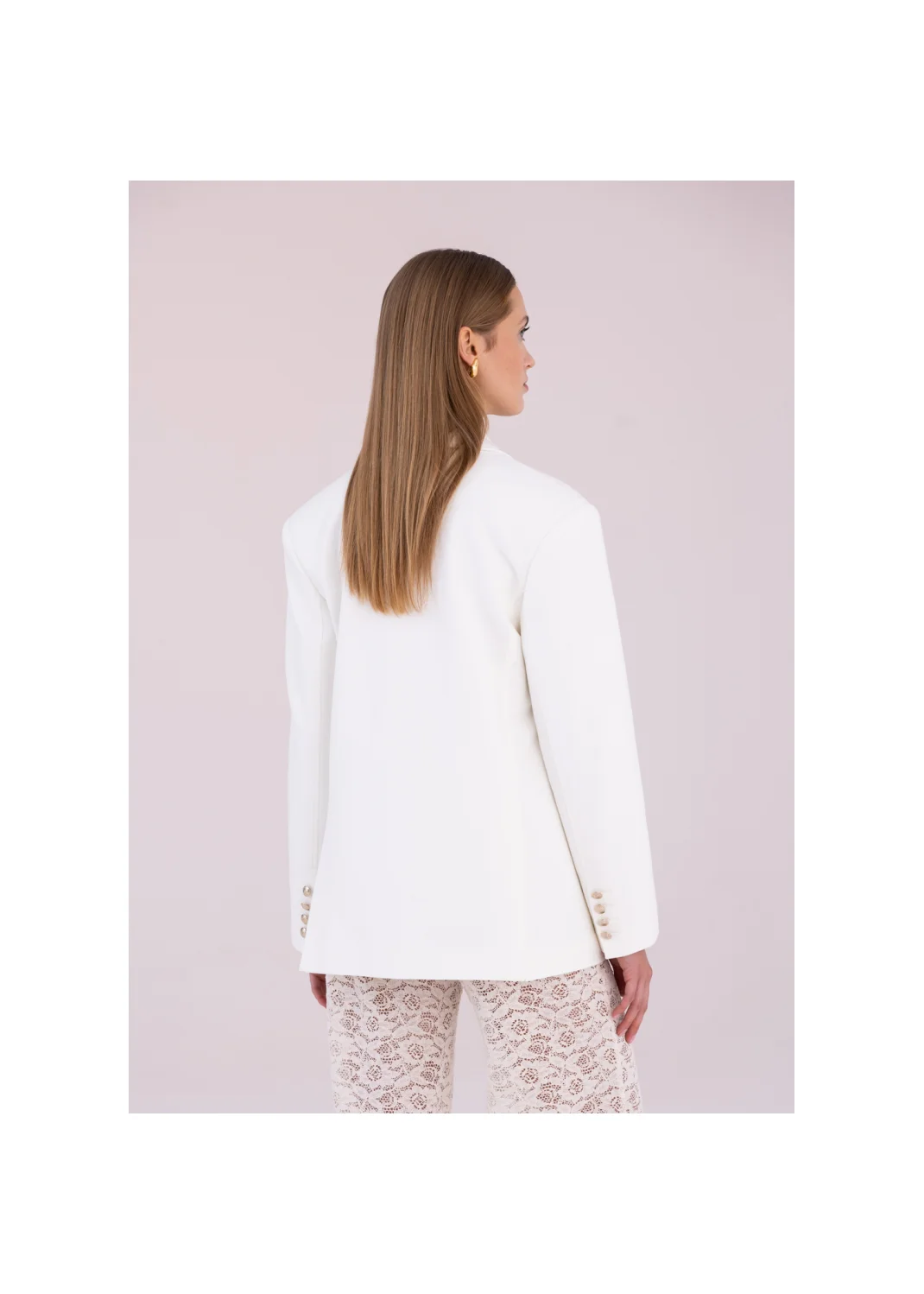  PLAID ecru jacket - 189018