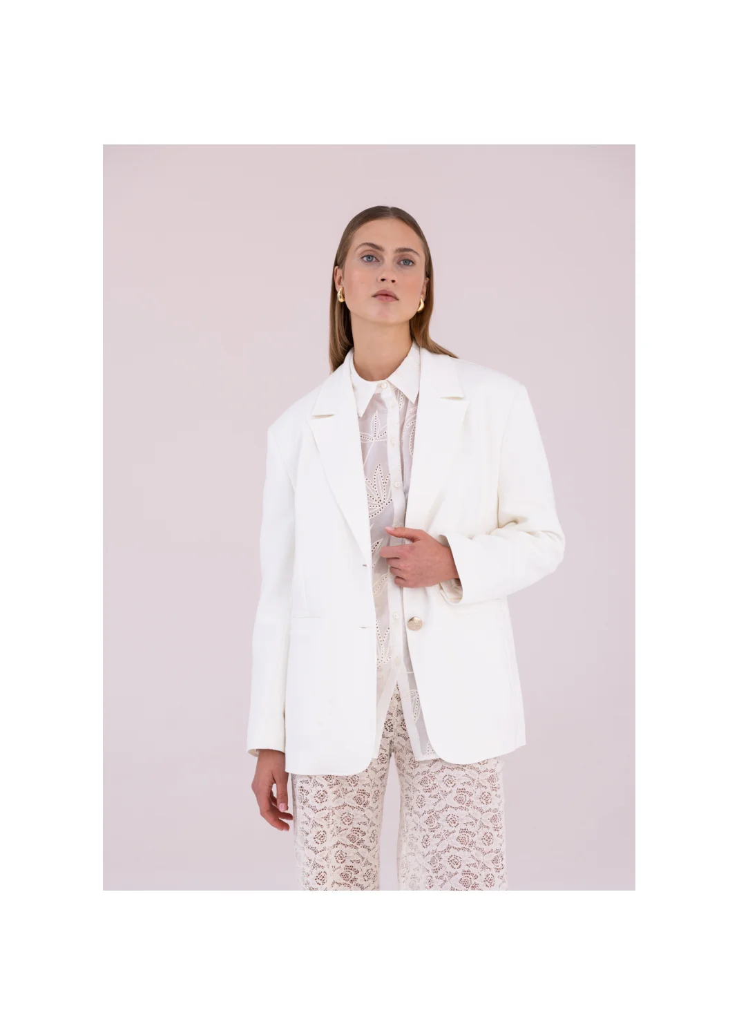  PLAID ecru jacket - 189020