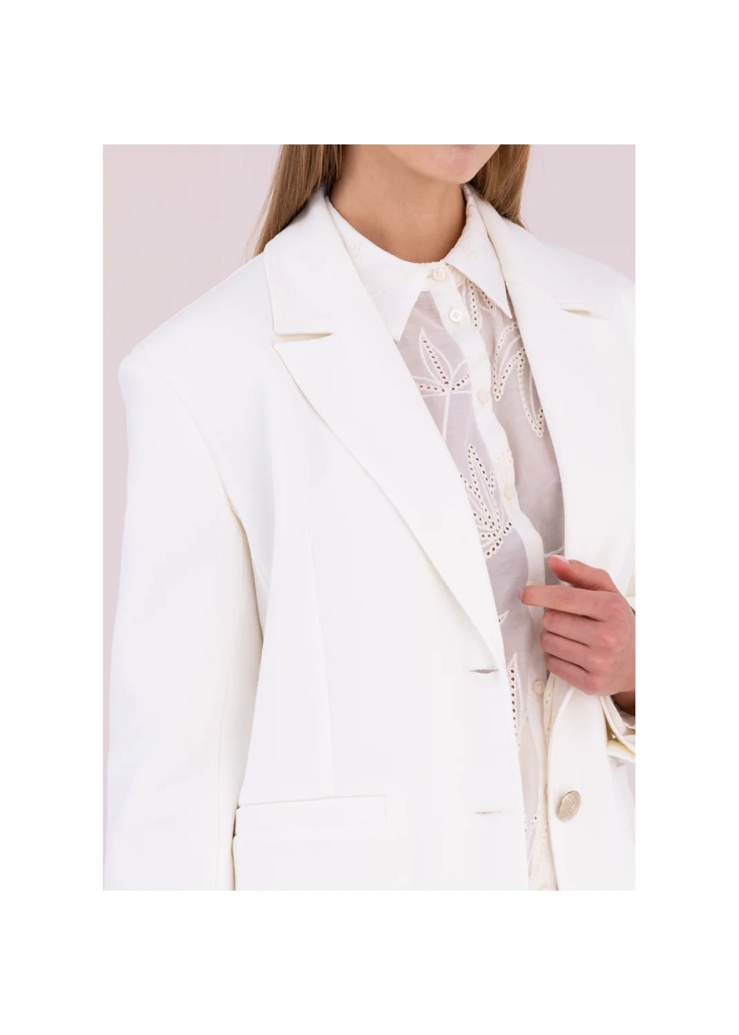  PLAID ecru jacket - 189022