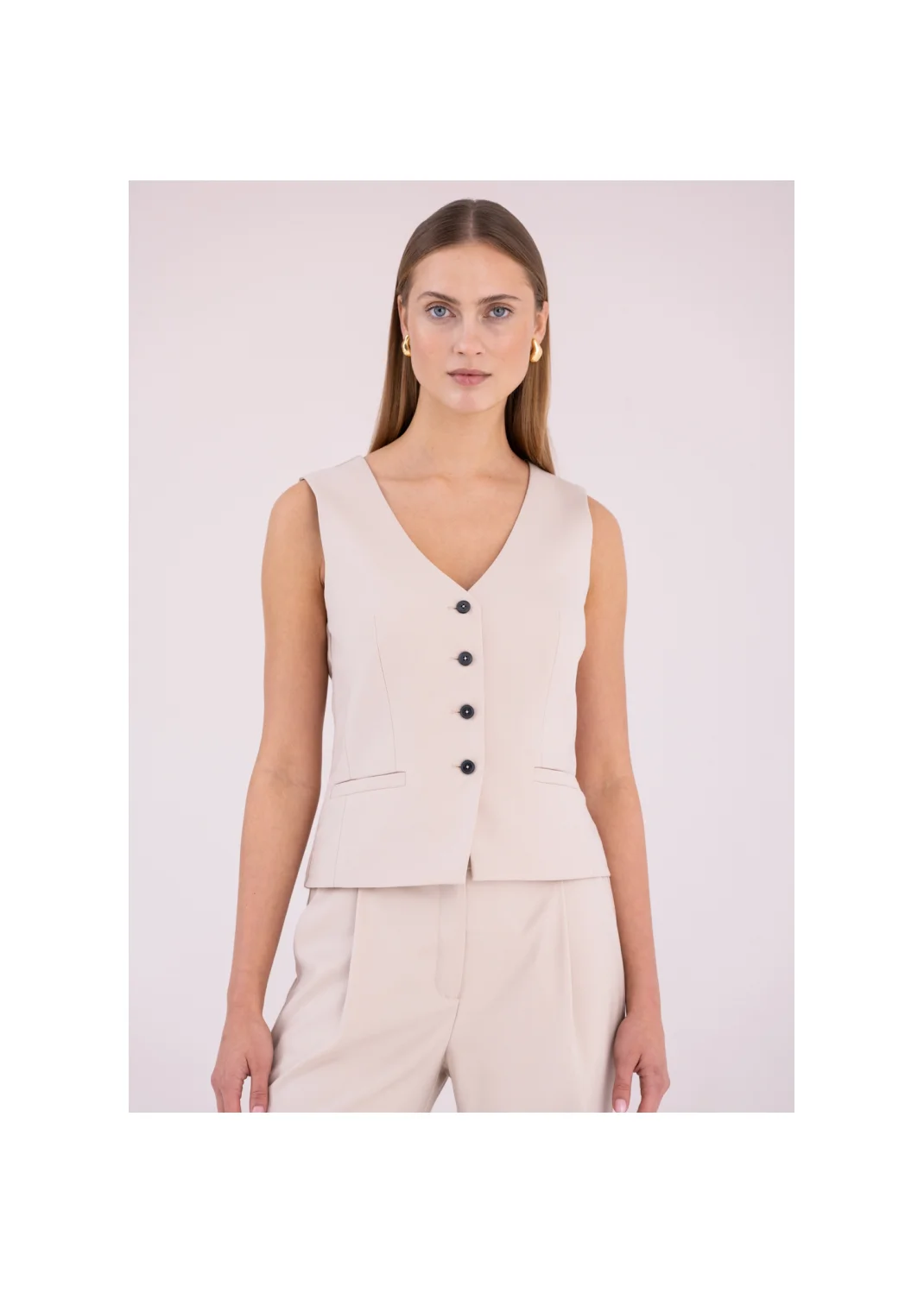  OLDROSE vest beige - 189010