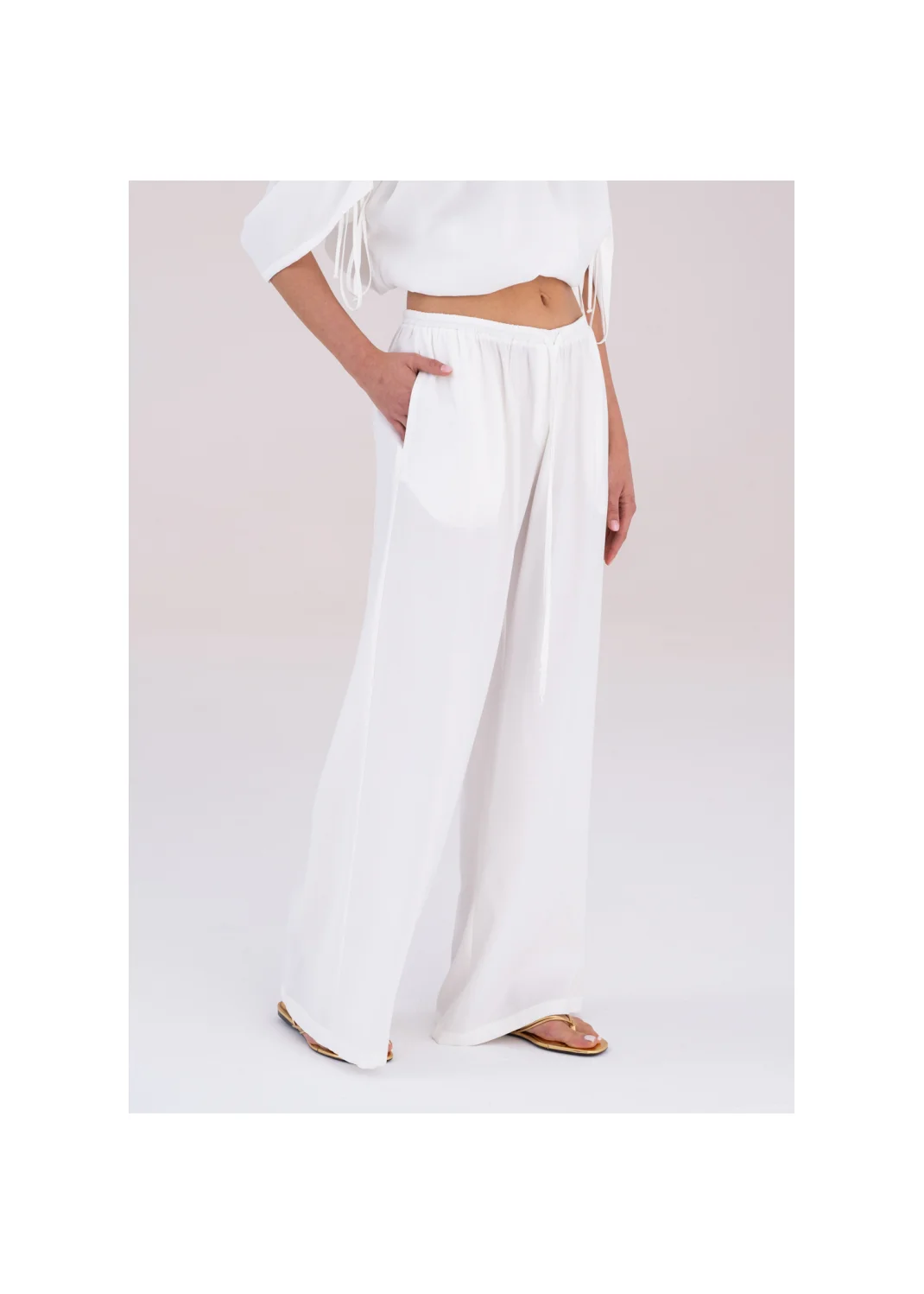  IDRA ecru trousers - 189074