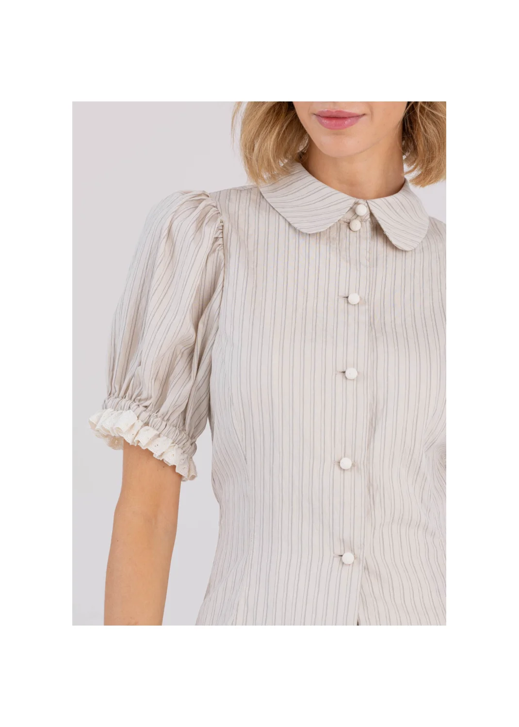  LEYLA blouse, beige stripes - 194474
