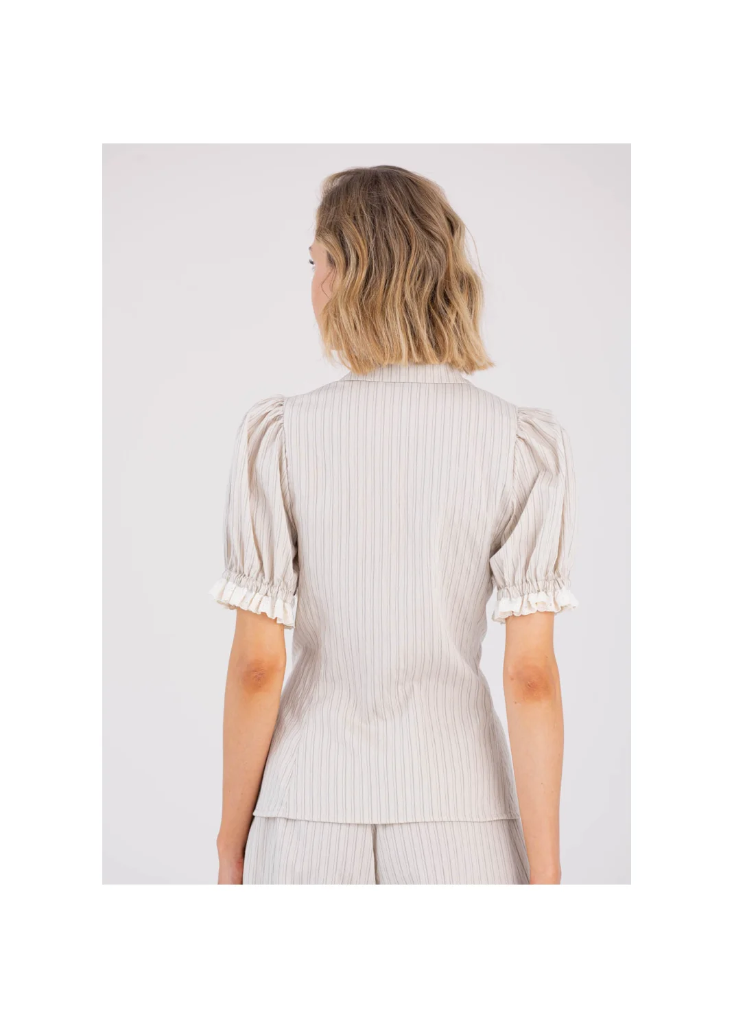  LEYLA blouse, beige stripes - 194476