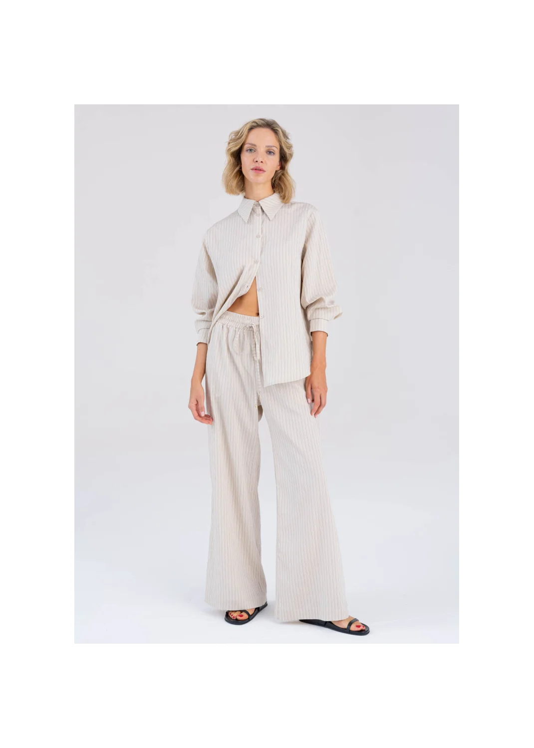 CAPRICE trousers striped beige - 194588