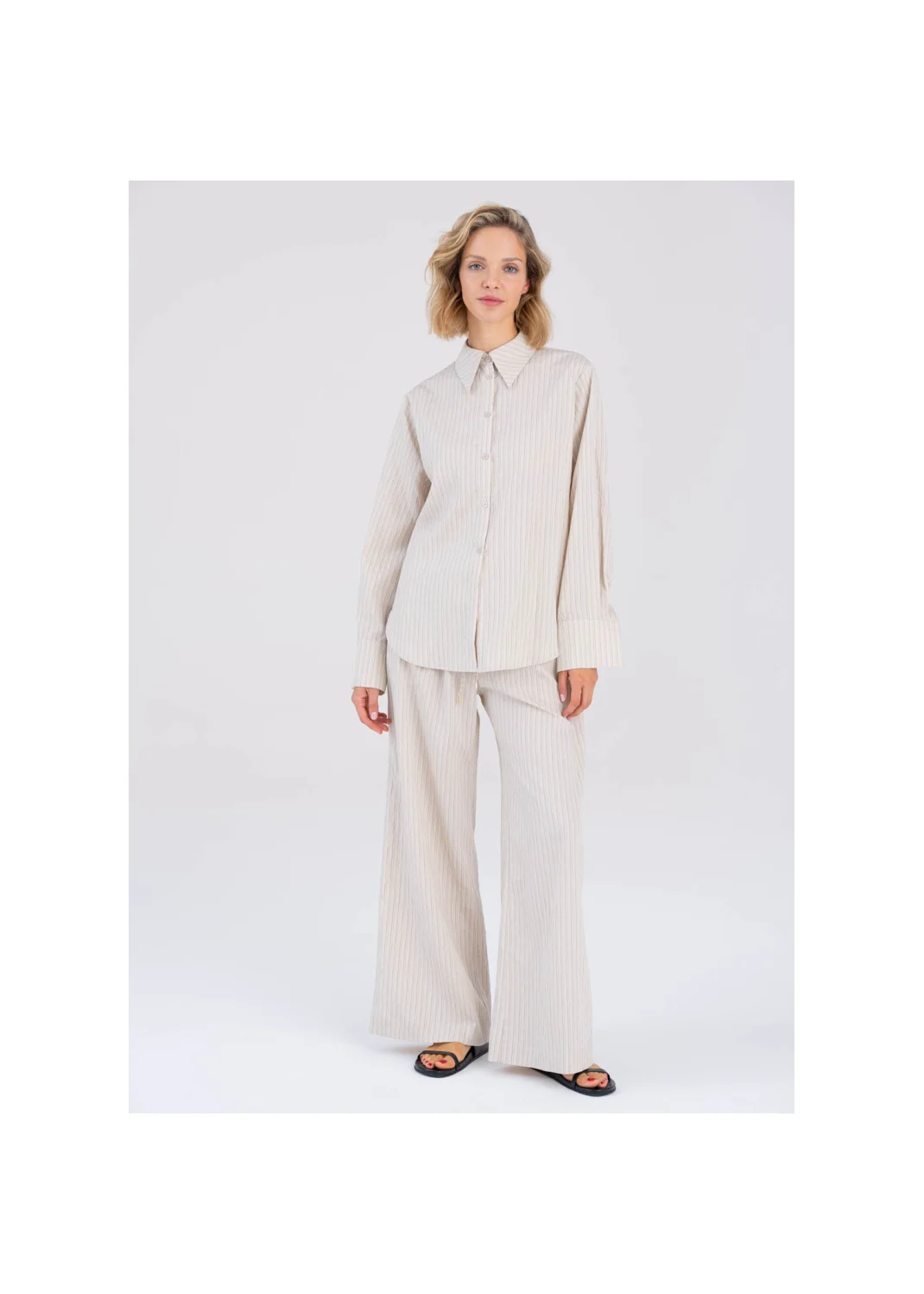 CAPRICE shirt, beige stripes - 194554
