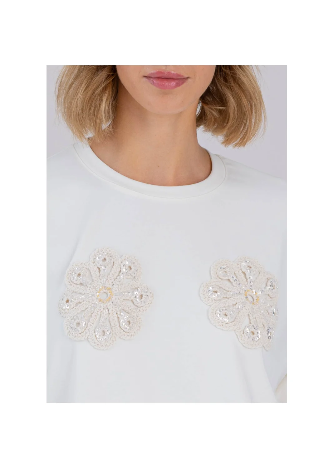 FLORES ecru T-shirt - 194219