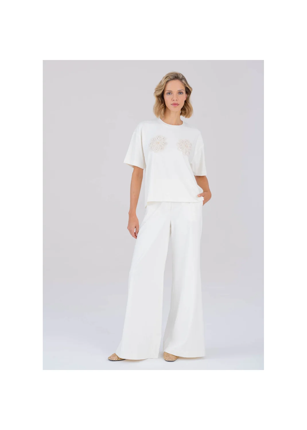  SIERRA ecru trousers - 194695