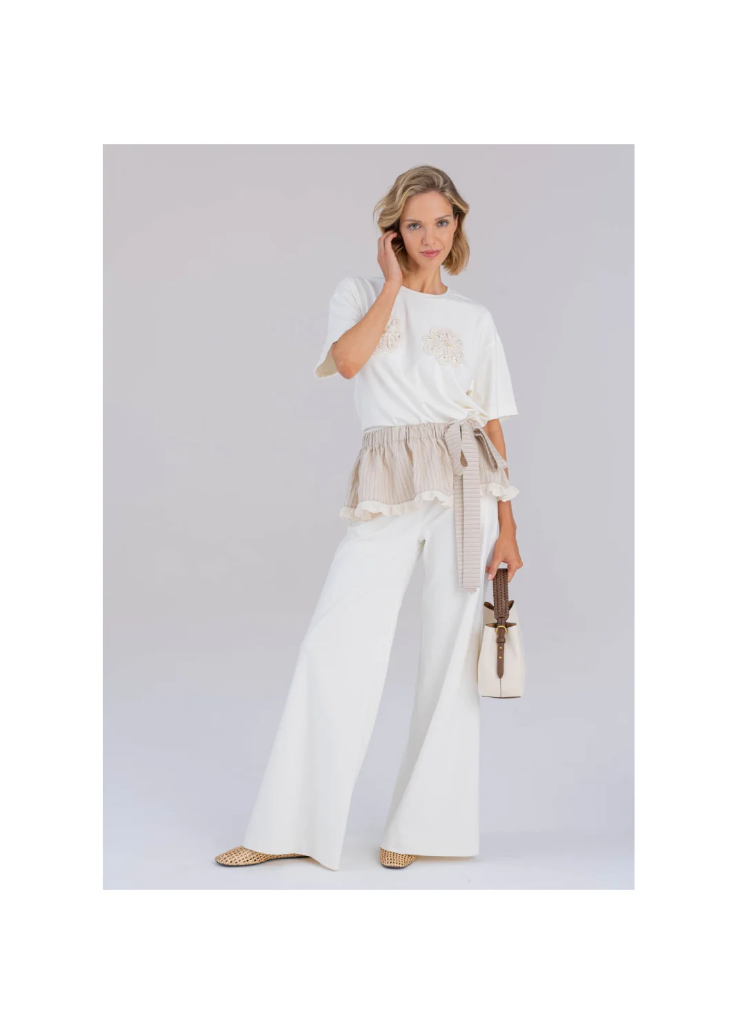  SIERRA ecru trousers - 194700