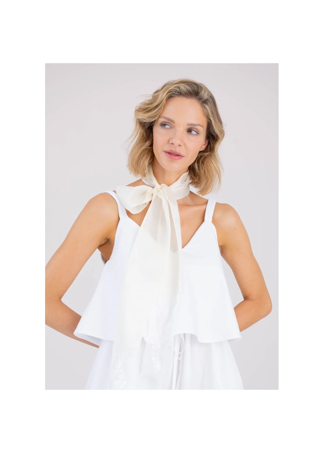FREESIA ecru scarf - 194611