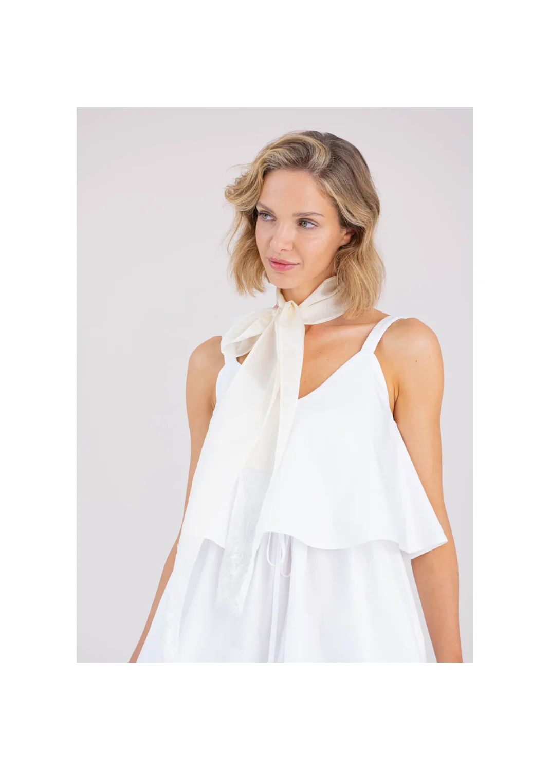 FREESIA ecru scarf - 194612