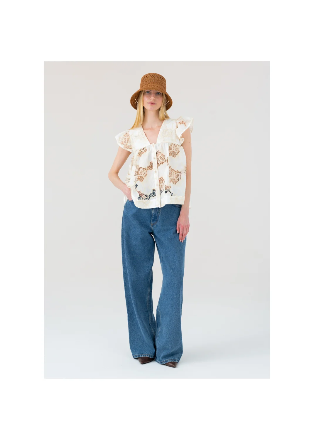 ELARA ecru blouse - 199232