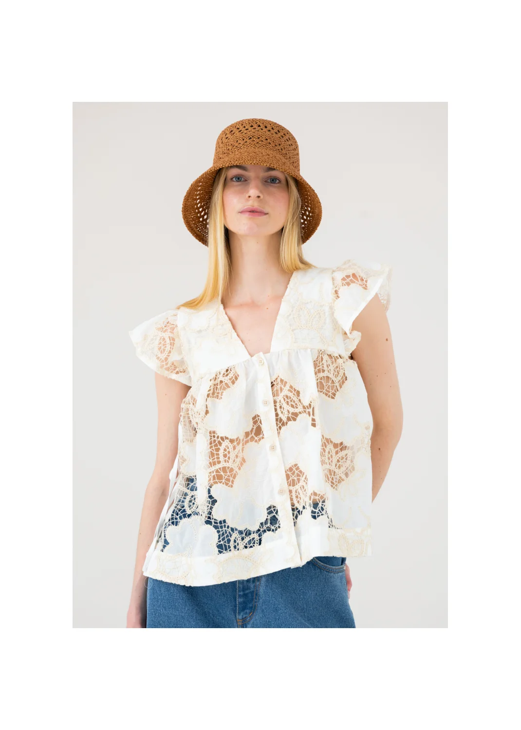 ELARA ecru blouse - 199236