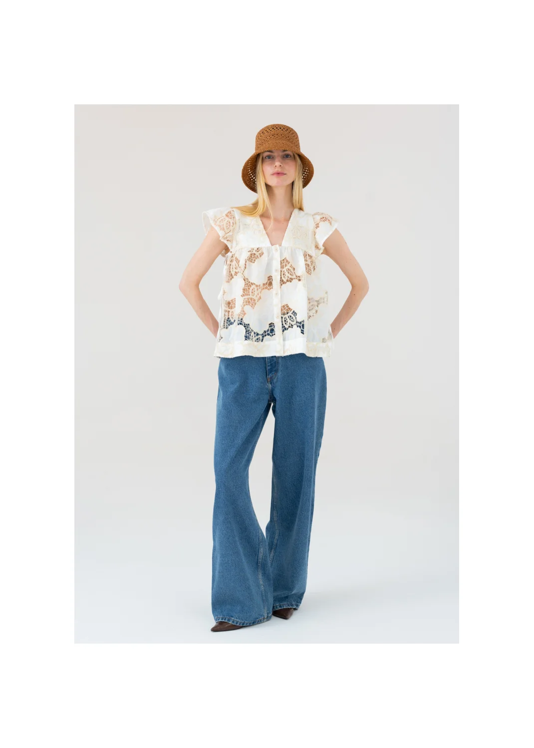 ELARA ecru blouse - 199237