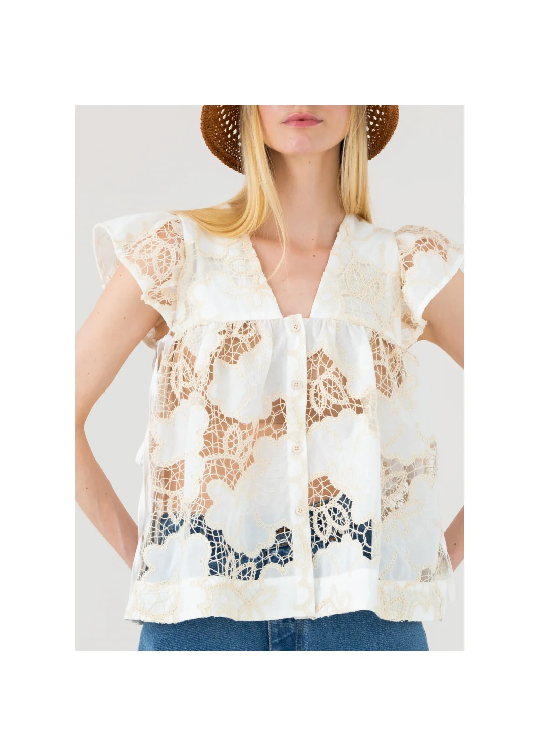 ELARA ecru blouse - 199238