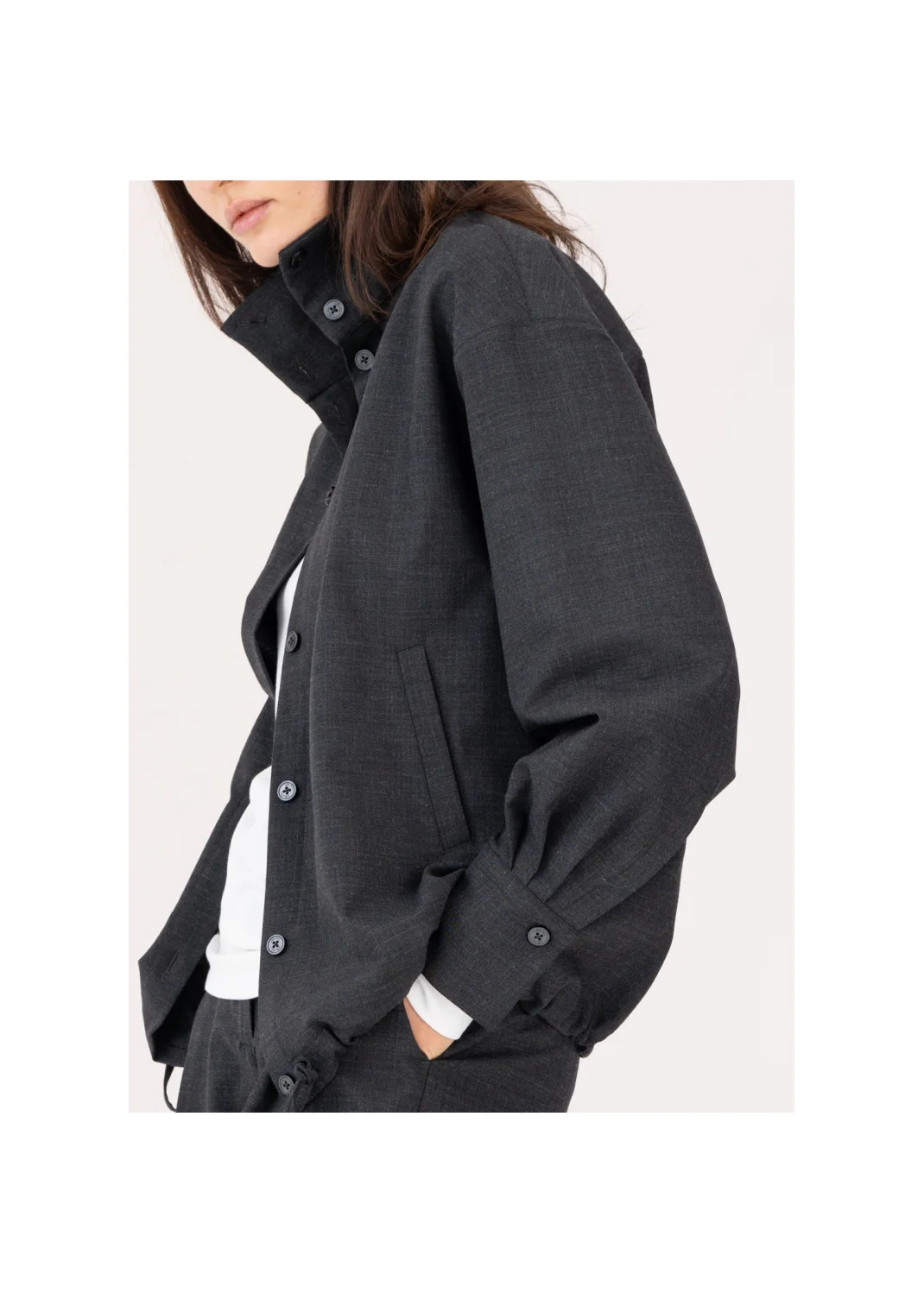  MANUELA graphite bomber jacket  - 209725