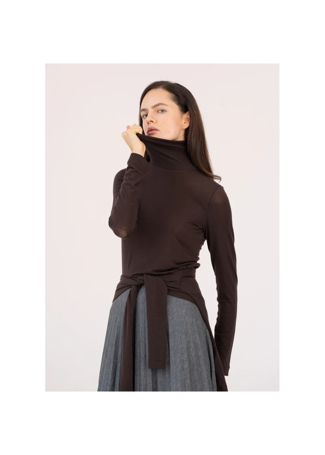 CASPIA brown turtleneck - 209716
