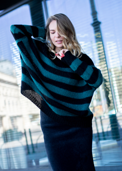 Sweter YOSEMNE czarny-zielony