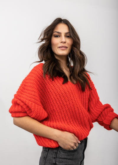 Sweter SALTILLO czerwony