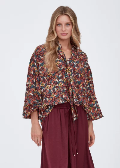 Blouse DARIELL burgundy meadow