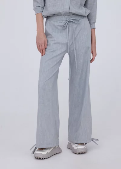 Trousers LORENZA grey melange 