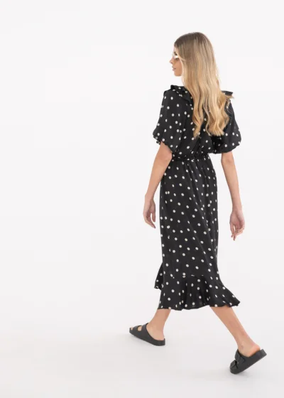 Dress CORTINA black polka dots