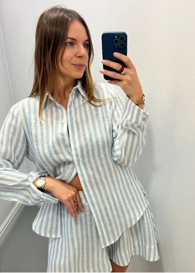 Shirt SARDYNIA stripes linen